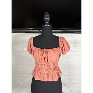 Forever 21 flowy peach blouse